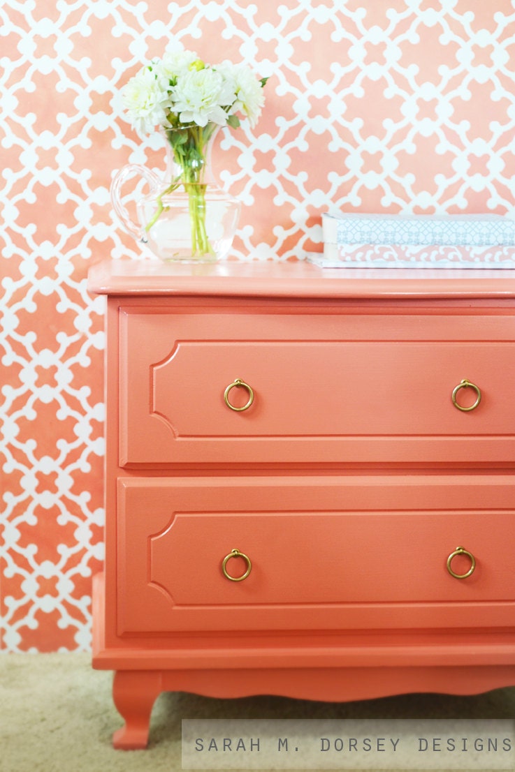 Fretwork Inspired Reusable Wall Stencil 12x12