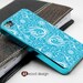 blue silvery iphone 4s case cool iphone 4 cover colorized blue flower unique Iphone case design iphone 4 case eletroplate