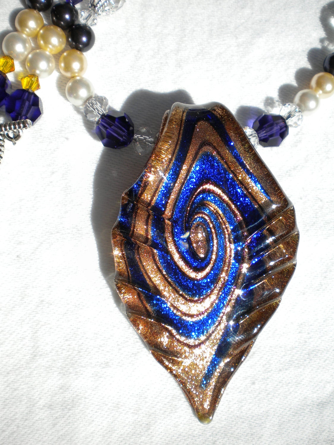 Elven Summer Necklace- Fashion Purple and Gold Necklace- Cosplay Necklace
