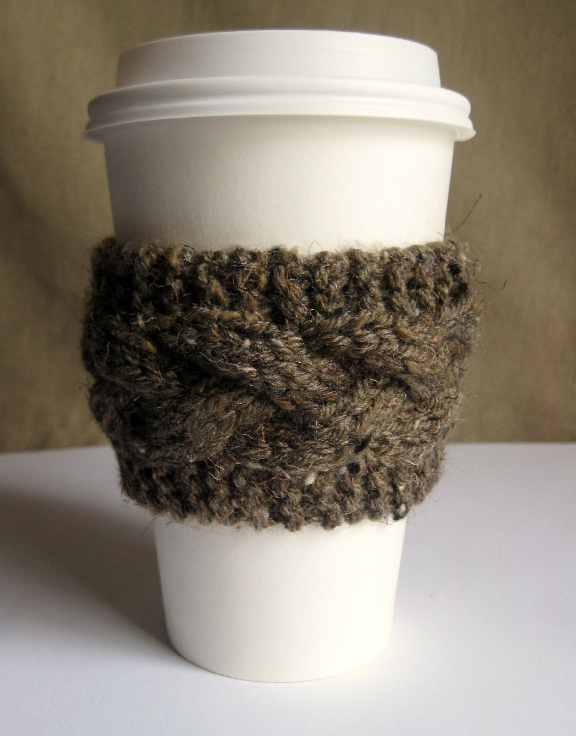 Java Chip Flecked Handknit Coffee Sleeve