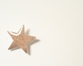 Mini Mercury Felt Hair Clip - Brown Star Hair Pin - Solar System Hair Star - Felt Hair Accessories