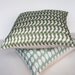 Moustache & Lips Pattern Cushion Throw Pillow Cover - Green and Mint, Perfect Wedding or Movember Gift