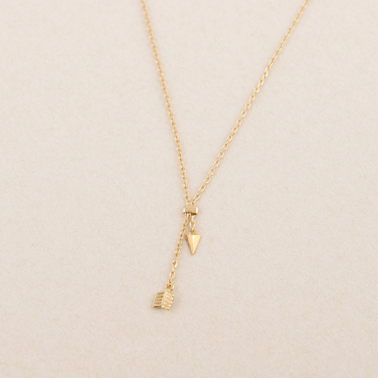 Gold/Silver Chains Arrow Necklace