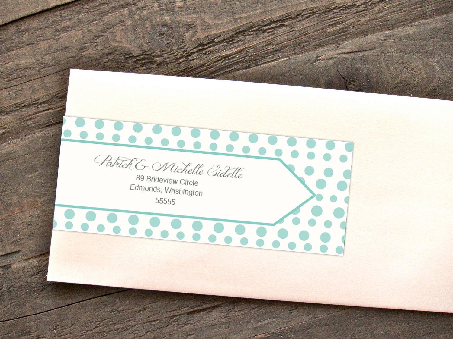 Printable Wrap Around Address Labels: Random Dots and Banner