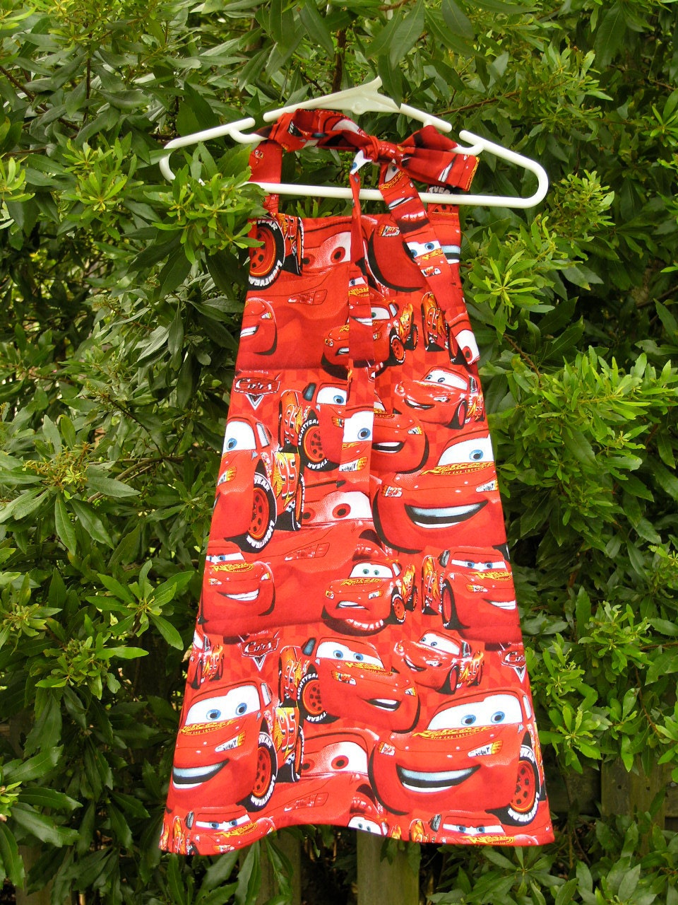 Kids Apron - Lightning McQueen Childrens Apron - Childs Apron - Kitchen Accessory