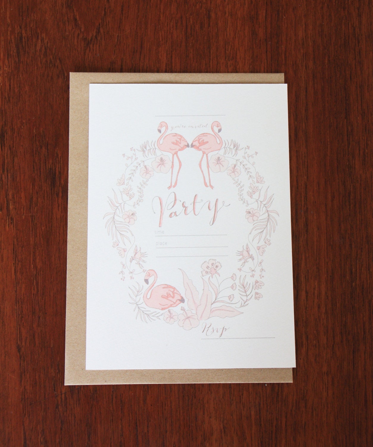 Flamingo Party Invitation