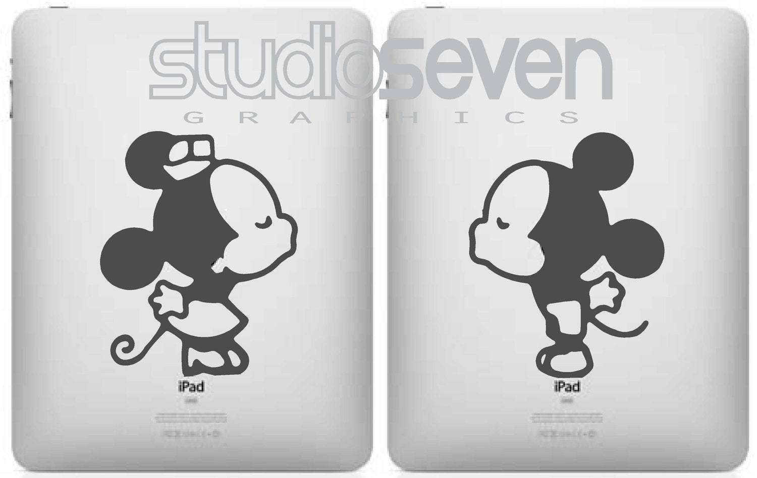Mouse Couple Kissing Decal for iPad