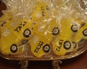 New York City Yellow Taxi Cab Decorated Sugar Cookies - NYC - 1 Dozen