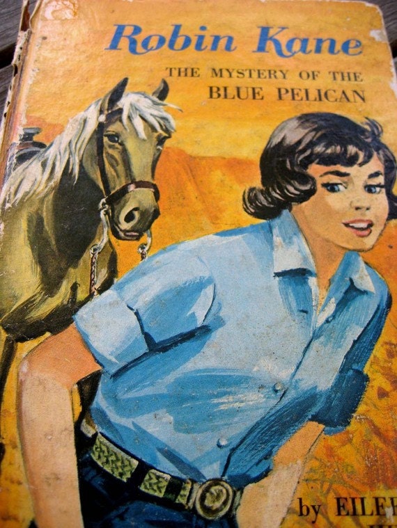 60s Vintage Illustrated Book ROBIN KANE Mystery of The Blue Pelican by Eileen Hill