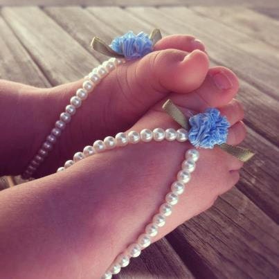 Baby barefoot sandals, baby girl jewelry, baby keepsake, flower girl ...