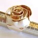 OOAK Rose ring, silver plated ring, bronze ring, handmade ring.