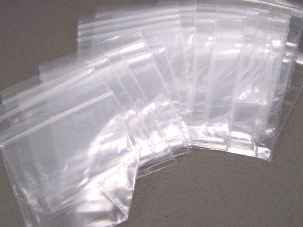 500 - 2x2 Clear Ziplock Poly bags - Small Ziplock Bags