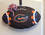 Florida Gator Football Burlap Door Hanger