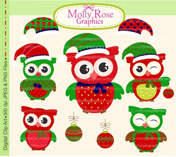 christmas owl clip art free download - photo #19