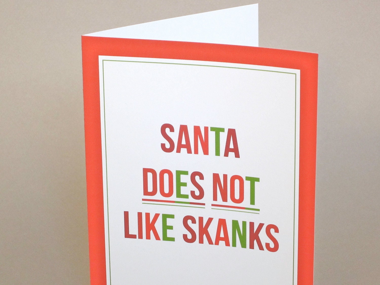 Funny Christmas Card Card For Friend Santa by FunGirlsCards