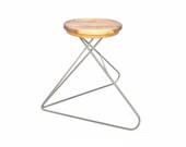 Bent Stool - Table Height - Hickory