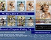 Custom Unique Personalized Wedding Day Memories Keepsake Gifts  - Magazine Covers Handmade Gifts -  Made in America