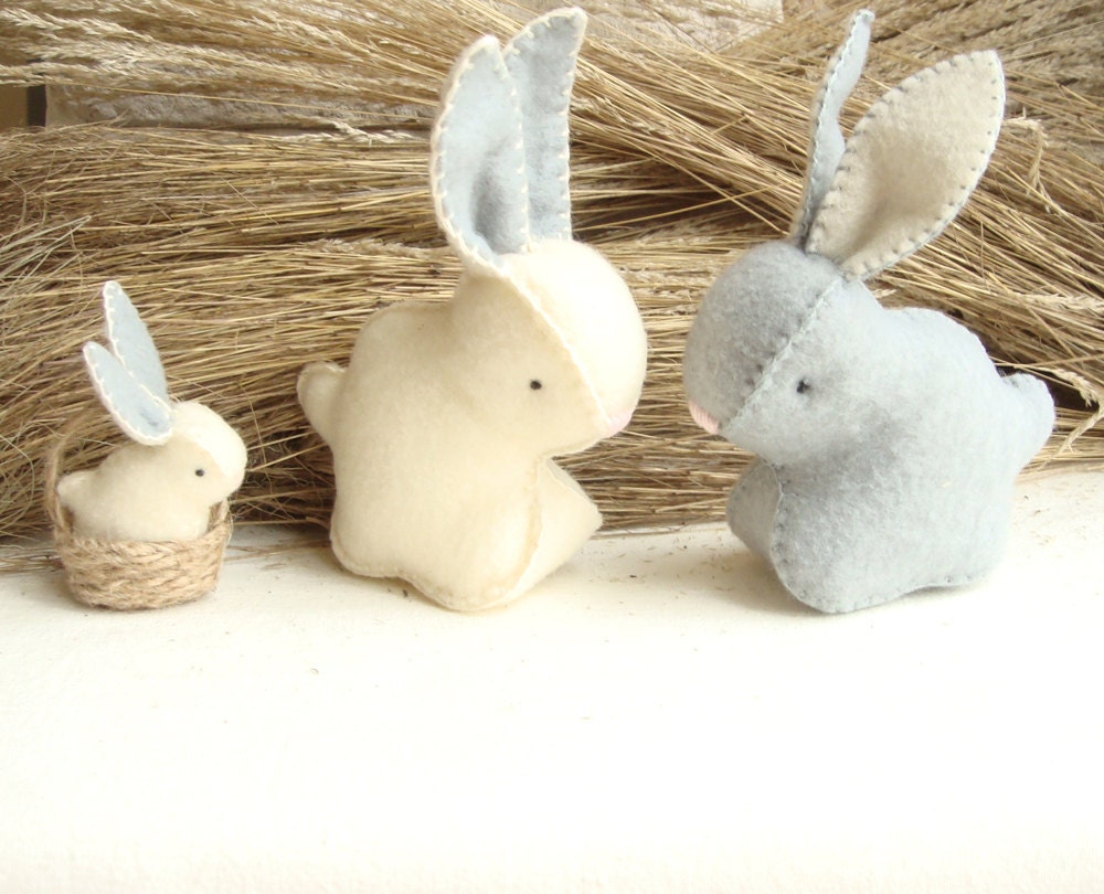 Rabbit Soft Bunny Stuffed Toy Hand Made