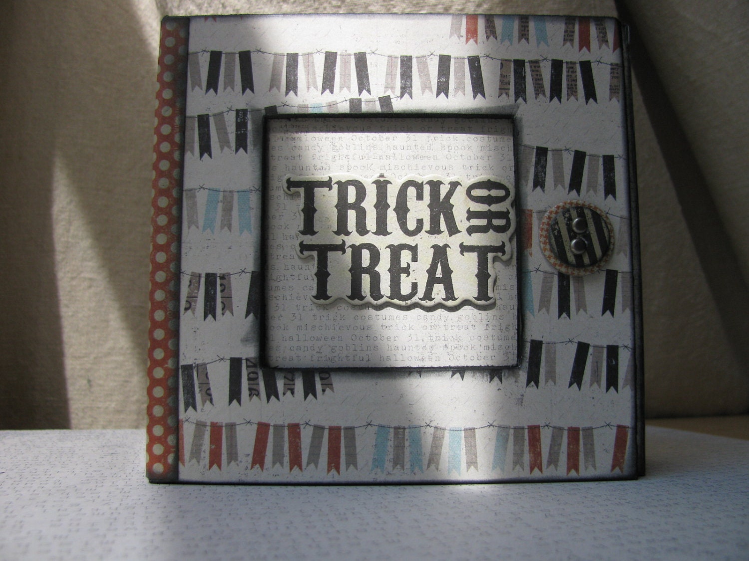 Trick or Treat Halloween Album and Box, Baby's First Halloween Photo Album and Box