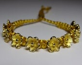 Flower Bracelet in Gold