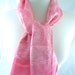 Vintage Rectangular pink and white scarf