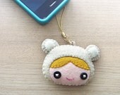 Cell phone charm -  felt charm -  cute charm -  Kawaii cell phone charm - READY TO SHIP