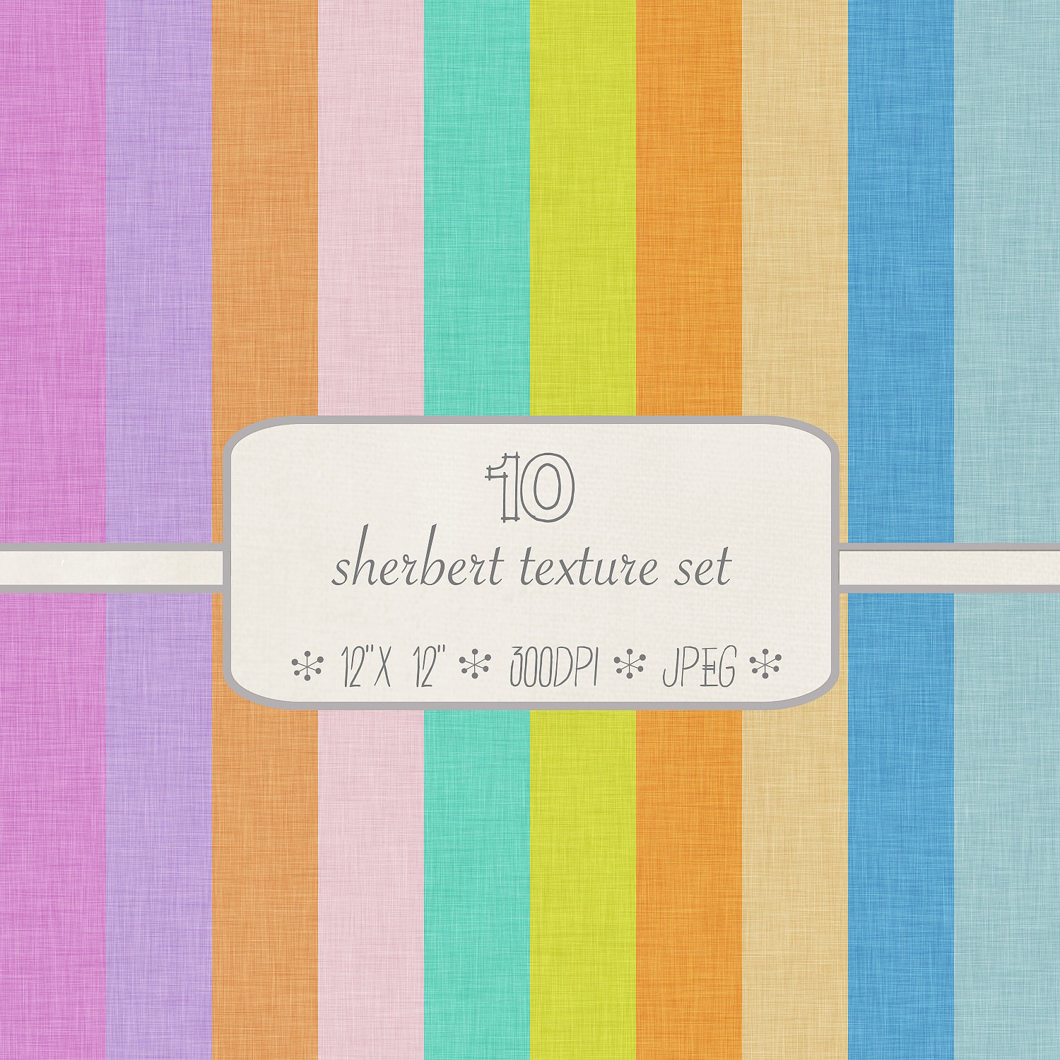Textured Digital Paper Pack // Sherbert // 10 pieces // jpeg files // 300 DPI // Instant Download Il_570xn