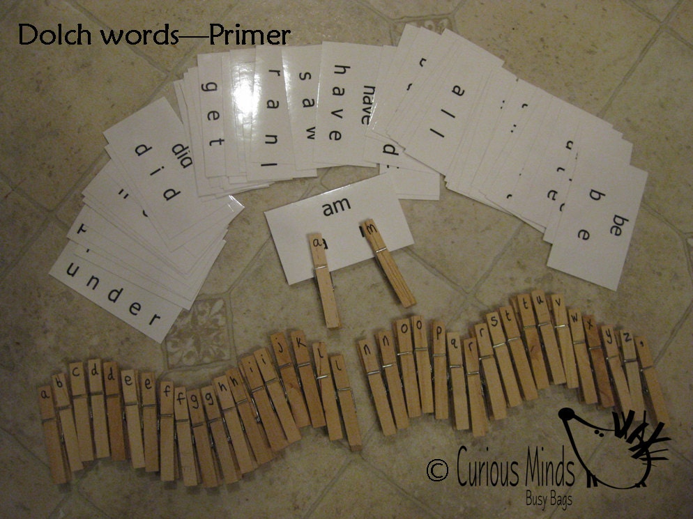 PDF Dolch Sight Word Busy Bag (learning activity) FREE SHIPPING - you print