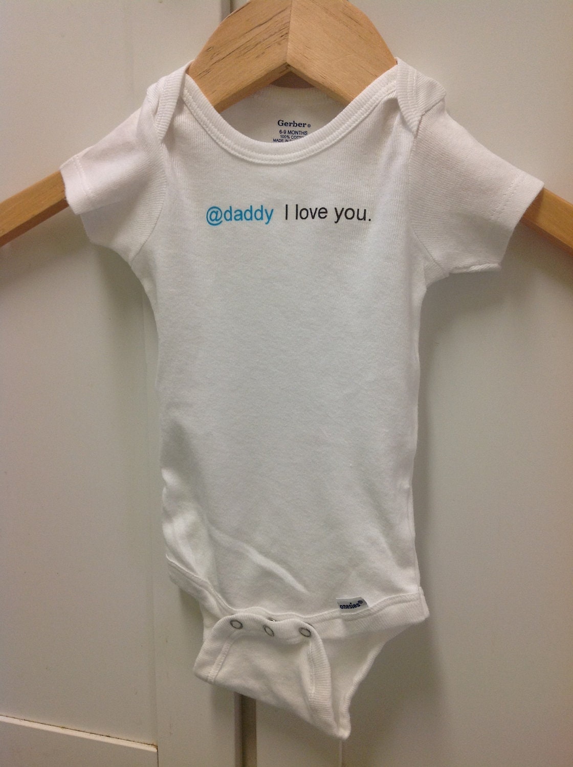 Daddy I love you. geek nerdy funny baby onesie twitter
