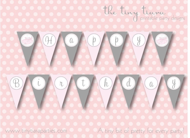 Ballerina Princess Printable Party Banner : Printable Party Designs by The Tiny Tiara Il_170x135