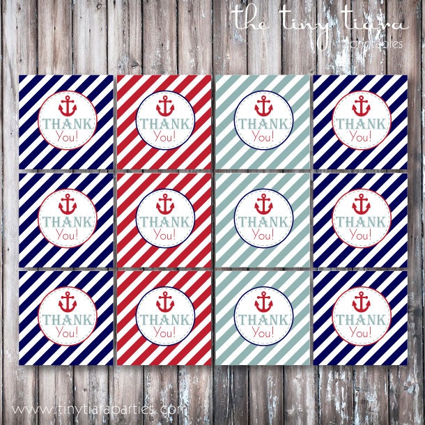 Anchors Away Printable Favor Tags : Printable Party Designs by The Tiny Tiara Il_570xn