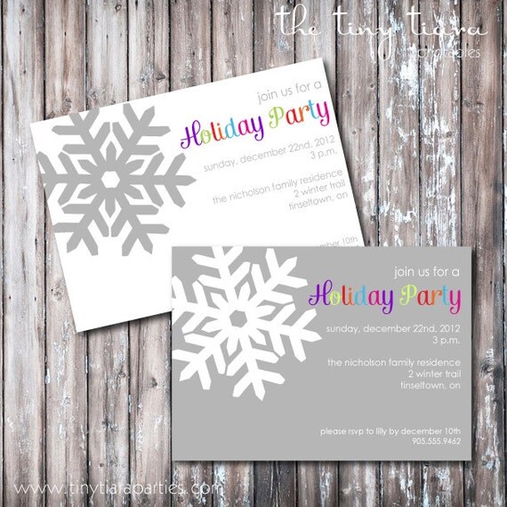 Be Merry & Bright Printable Party Invitations : Printable Party Designs by The Tiny Tiara Il_570xn