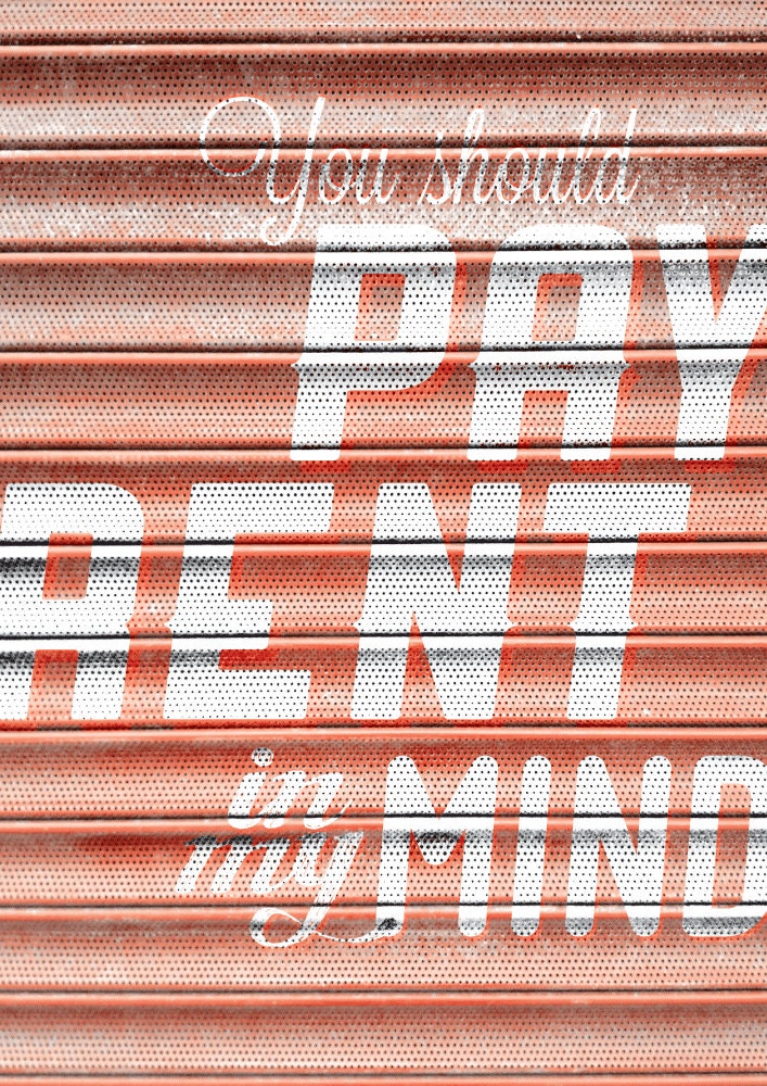 STANDARD SIZE Music typography print based on the lyrics of Fugazi
