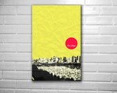 City art skyline poster cityscape of San Diego California