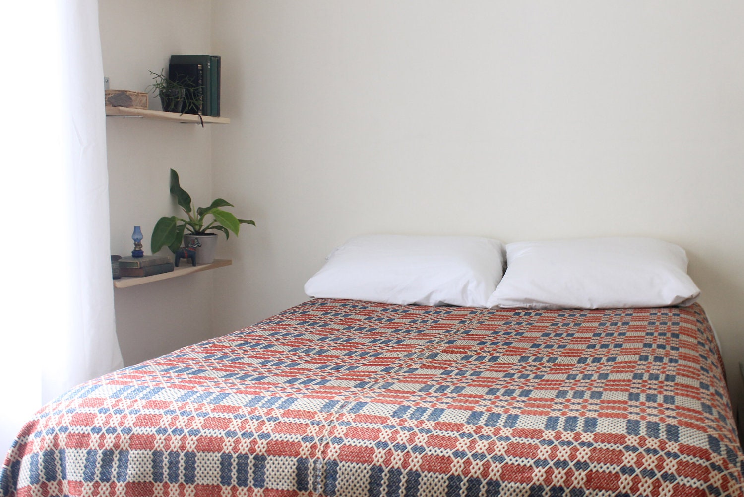 Vintage Woven Welsh Tapestry Blanket - Danish, Scandinavian, Mid Century