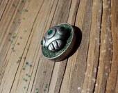 Handmade Green Rhinestone 1UP Mario Mushroom Pendant