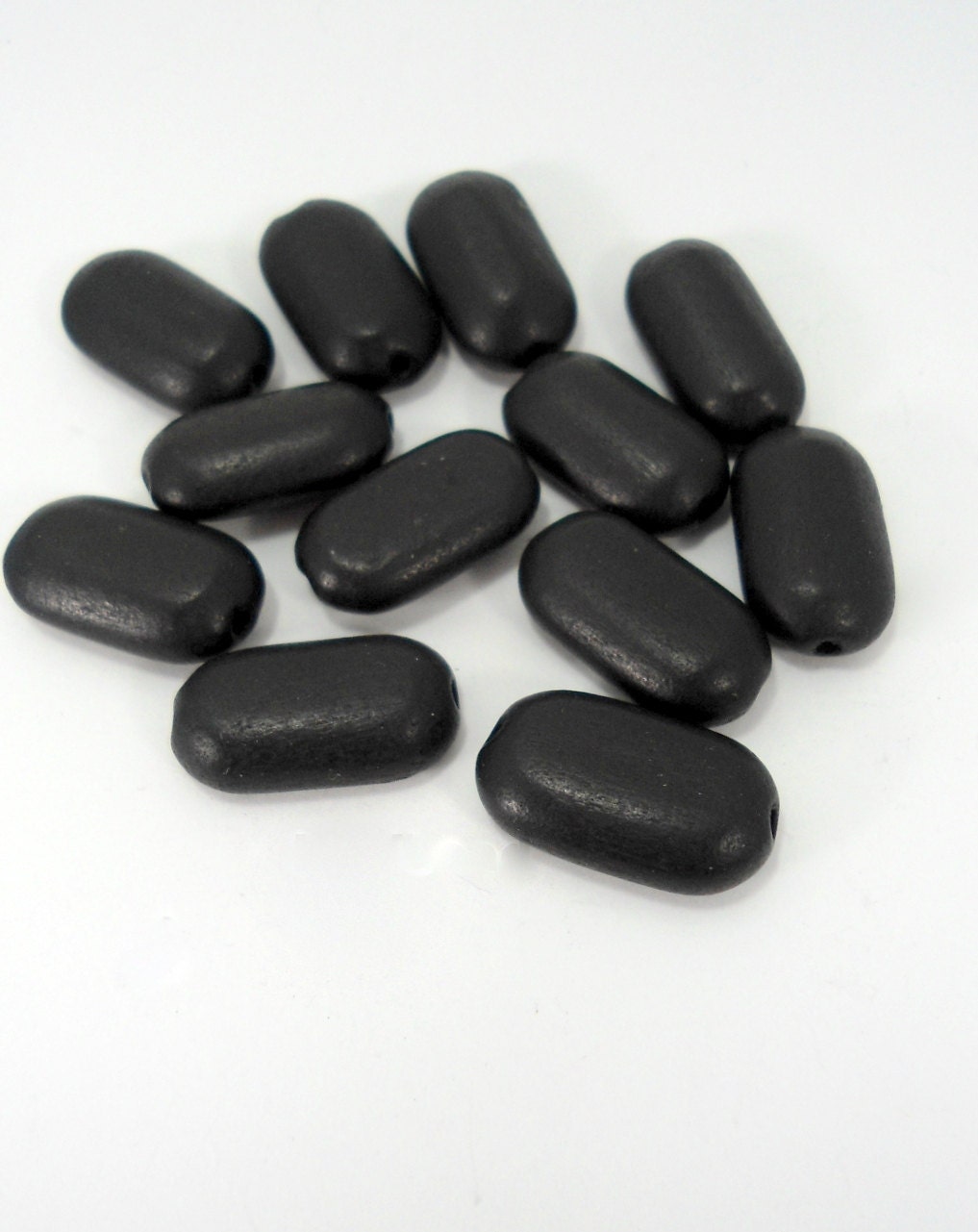 black wooden beads for jewelry- hande made supplies- unisex- gothic jewelry-H00225 - hardbead