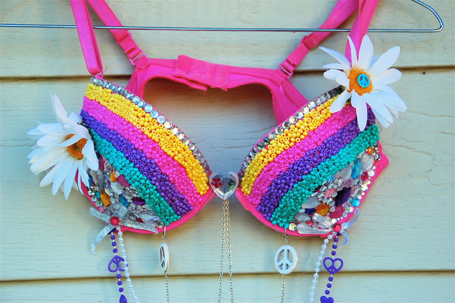 Hippie Chick Rave Bra - Hippie Costume