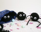 3 Soots Sprites in a Sack  Studio Ghibli Soots and Star Pouch
