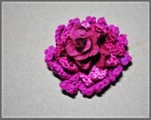 Dark pink crochet embellishment