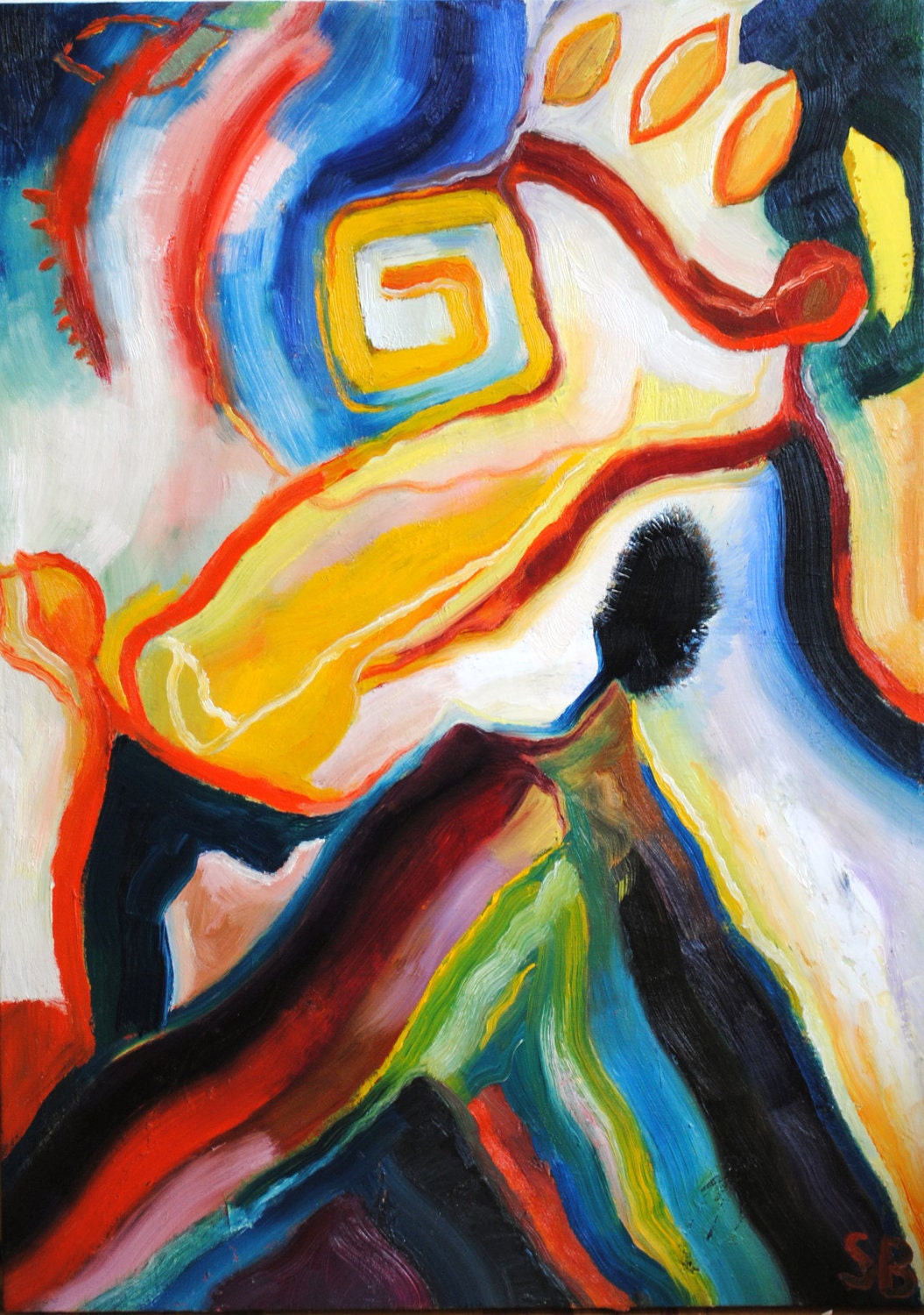 Original Oil Painting "Volcano". Fine Art Prints Also Available