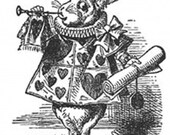 Vintage Tenniel Alice in Wonderland White Rabbit PDF Cross Stitch Pattern