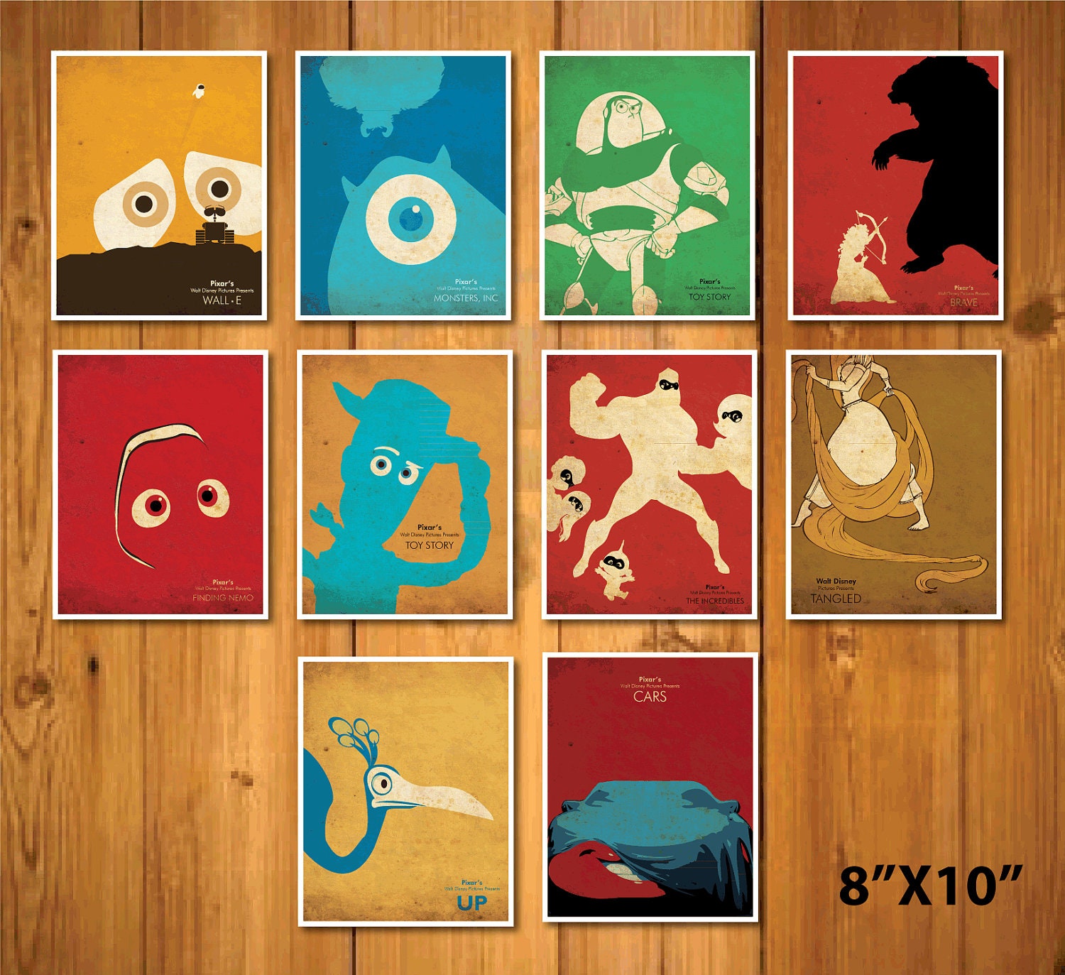 Promotion-  8 X 10" Walt Disney and Pixar posters set