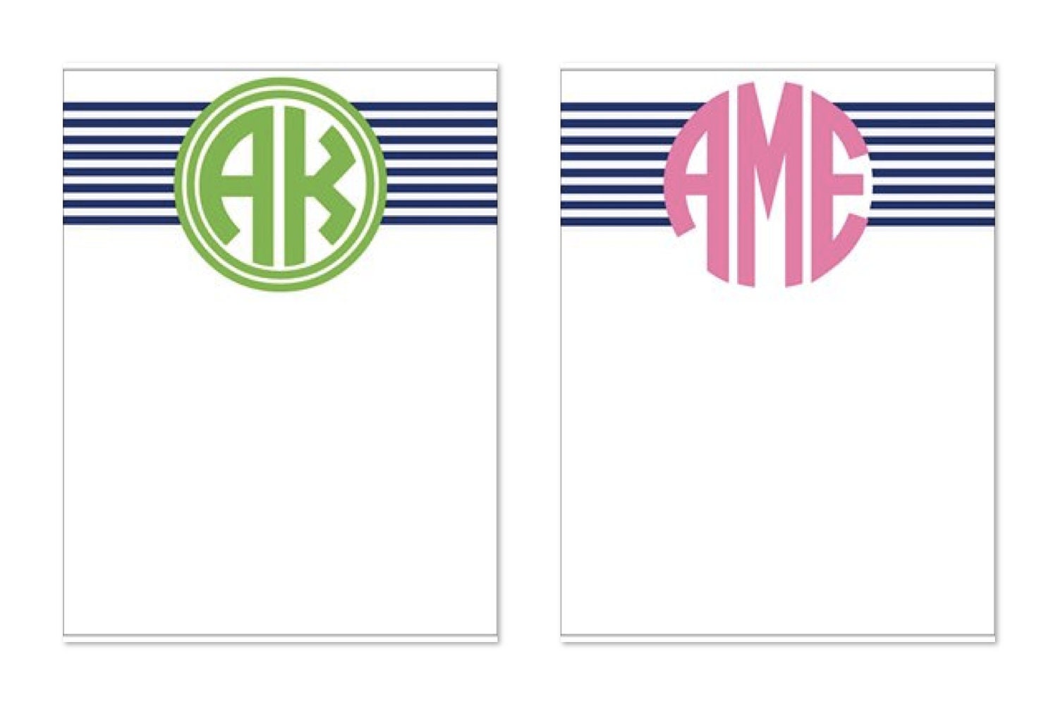 Monogrammed Notepad makes great customized personalized gift