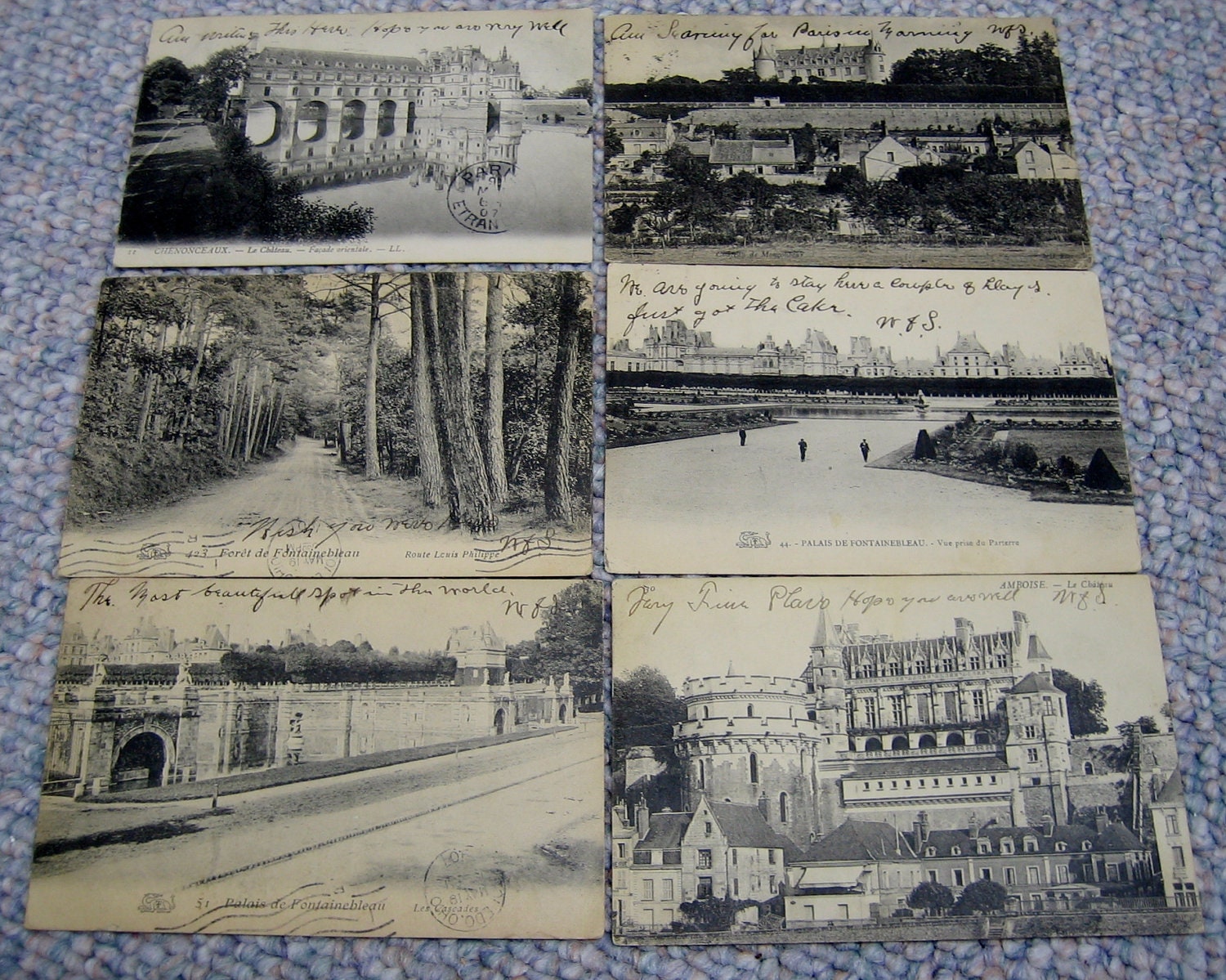 Vintage French Postcards French Chateau 1907 - RSWVintage