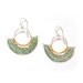 silver tribal earrings adorned with silver, gold and chrysoprase gemstones OOAK /// the loreley earrings no. 03