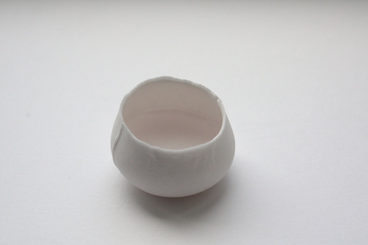 Micro bowl from English fine bone china and clear resin