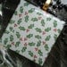 Festive Holly, Christmas, Holiday Wood Tile Necklace