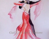 Born to Dance III Original Watercolor Painting - Art Work - Fine Art - Illustration
