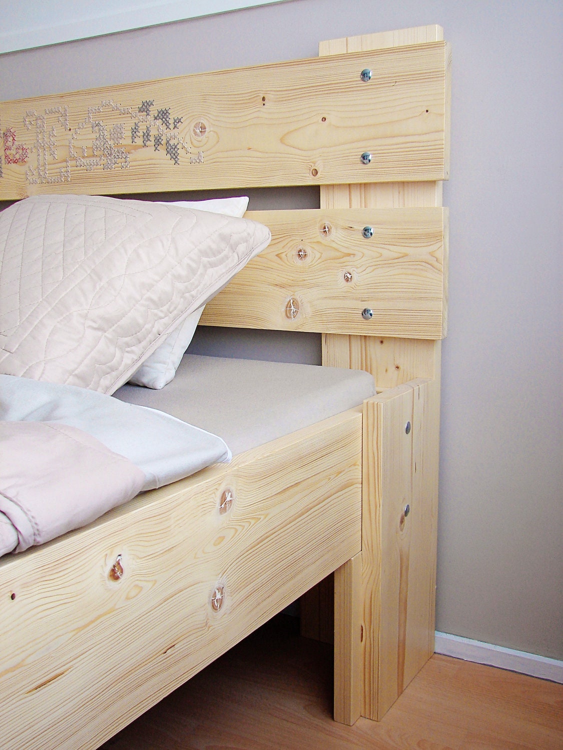 Bed Headboard Cross Stitch Embroidery MADE TO ORDER
